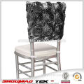 manufacture black rosette wingback chair covers for wedding/banquet/party